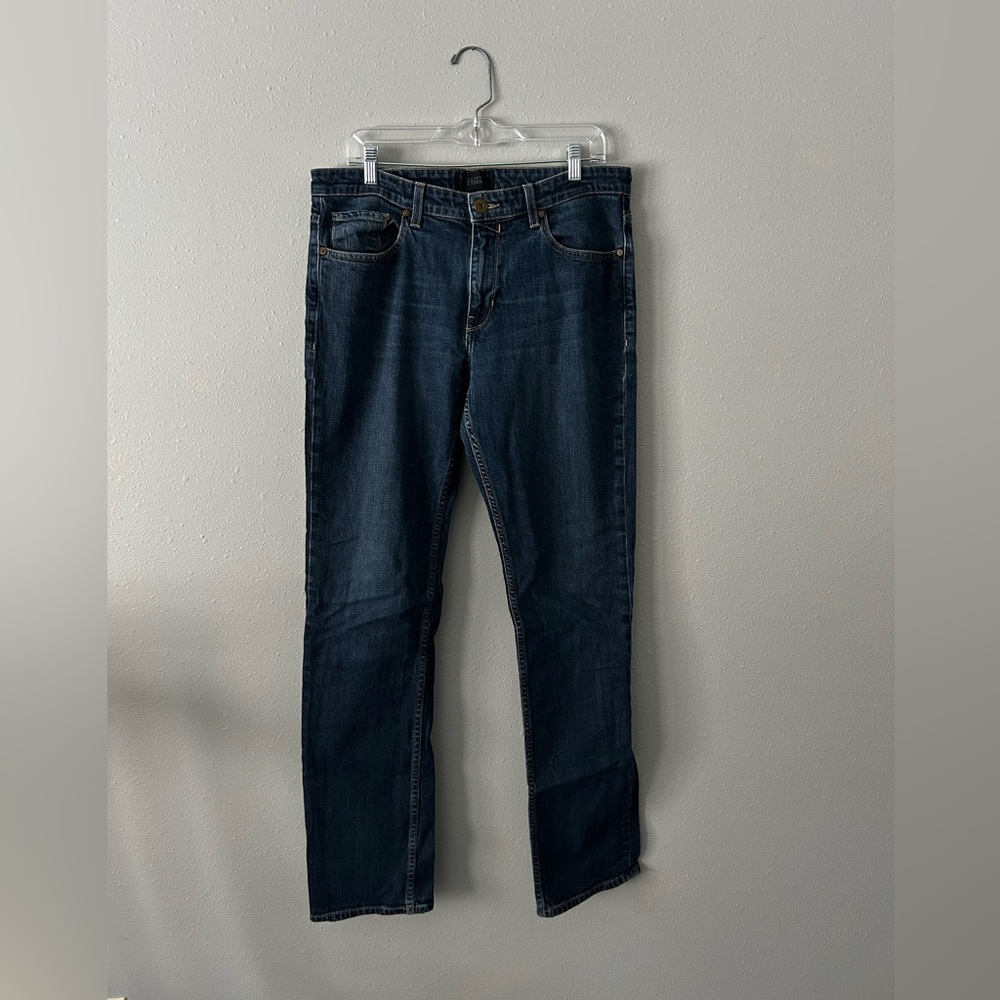 PAIGE Medium Blue Denim Jeans Normandie Strsight XLong